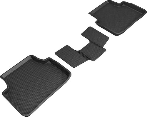 3D MAXpider Custom Fit Floor Liner Compatible for VOLKSWAGEN JETTA 2019-2024 KAGU Black (2nd Row) (3PCS) - L1VW10121509
