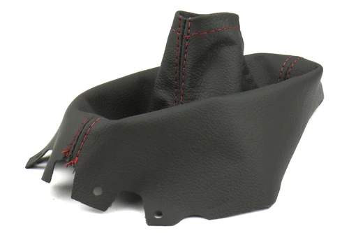 AutoStyled Black Leather Shift Boot w/ Red Stitching Subaru WRX 2015+
