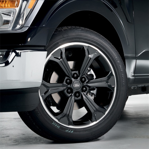 Ford Racing 15-23 F-150 22in Wheel Kit - Black w/Machined Face - M-1007K-S2295B Photo - Primary