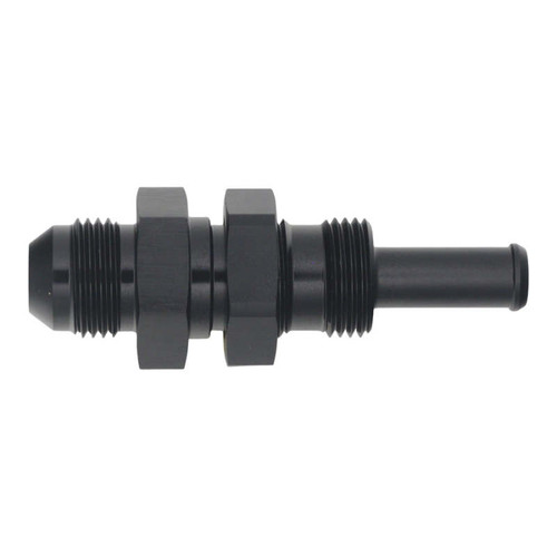 DeatschWerks 8AN Male Flare to Straight 3/8in Single Hose Barb - Anodized Matte Black - 6-02-0740-B Photo - Primary