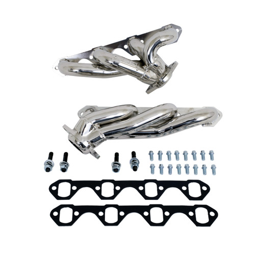 BBK 87-95 Ford F150 Truck 5.0 302 Shorty Unequal Length Exhaust Headers - 1-5/8 Chrome - 3510