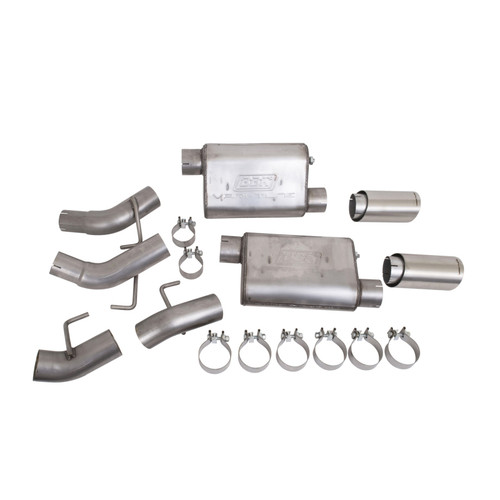 BBK Vari-Tune Axle Back Exhaust Kit 2 Adjustable Performance Mufflers 2-3/4 Pipe 4 in. Tips - 41065