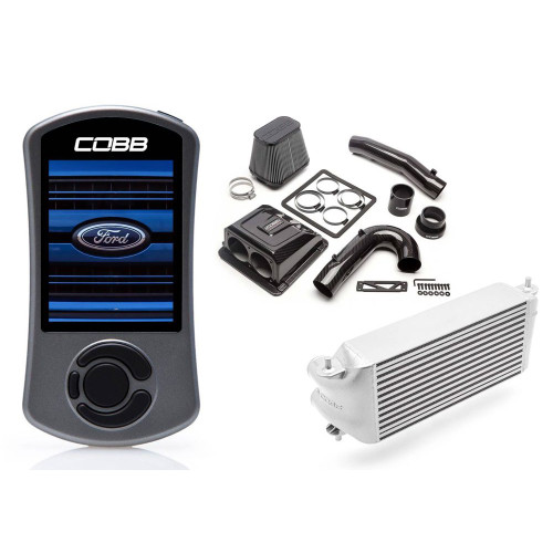 COBB Ford Stage 2 Redline Carbon Fiber Power Package Silver (Factory Location Intercooler) with TCM F-150 Ecoboost Raptor / Limited - FOR0050S20SL-TCM-RED