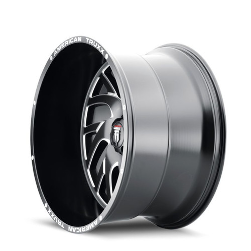 AT1907-221291M AMERICAN TRUXX XCLUSIVE AT1907 BLACK/MILLED 22X12 8-165.1 -44MM 125.2MM - AT1907-22281M-44