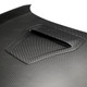 Seibon Carbon OE-style Dry Carbon hood for 2017-2020 Honda Civic Type R  - HD17HDCVR-OE-DRY