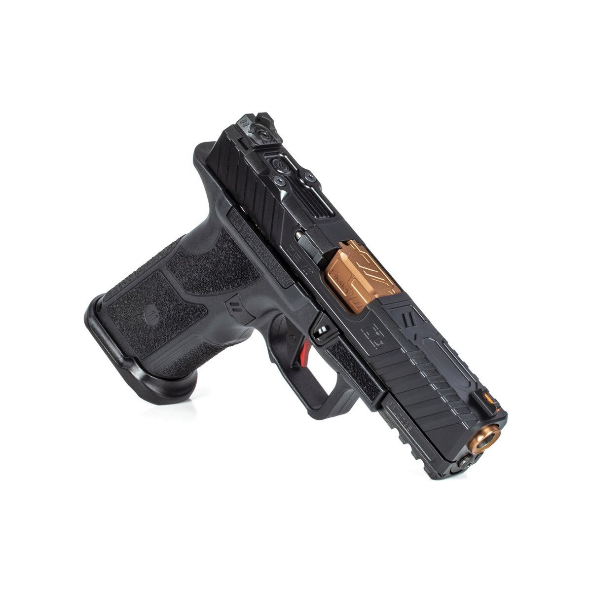 ZEVTECH OZ-9C COMPACT 9MM PISTOL, BLACK/BRONZE - OZ9C-X-CPT-B-BRZ