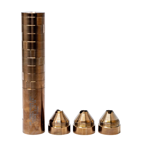 TUNA CANS 30CAL – L – STAINLESS STEEL (9-BAFFLE)