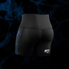 UFC BJJ Women’s Vale Tudo Shorts - Black/Blue - 2