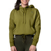 Women’s Cozy Fleece Cropped Hoodie - Heather Olive - 1