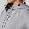 Women’s Cozy Fleece Cropped Hoodie - Heather Grey - 4