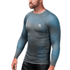 Fusion Long Sleeve Rash Guard - Grey/Aqua - 1