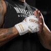 Mayweather 180” Deluxe Hand Wraps - White/Gold - 6