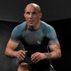 Fusion Short Sleeve Rash Guard - Grey/Aqua - 5