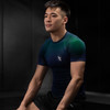 Fusion Short Sleeve Rash Guard - Blue/Green - 6