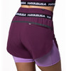 Women’s Mid Rise Layered Shorts - Wine - 2