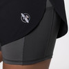 Women’s Mid Rise Layered Shorts - Black - 3