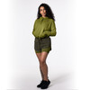 Women’s Mid Rise Layered Shorts - Olive - 6