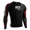 UFC BJJ Men’s Long Sleeve Rash Guard - Black/Red - 1