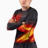 Men’s Apex Nova Long Sleeve Rash Guard - Sunburst Orange - 3
