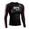 UFC BJJ Women’s Long Sleeve Rash Guard - Black/Red - 1