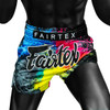 Fairtex BS1938 Black Acid Jazz Slim Cut Muay Thai Boxing Shorts