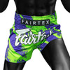 Fairtex BS1928 Green/Blue New Muay Thai Boxing Shorts Slim Cut