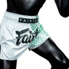 Fairtex BS1923 Racer White Slim Cut Muay Thai Boxing Shorts