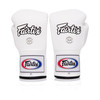 Fairtex BGL6 Pro Leather Laced Competition Gloves - Locked Thumb for Muay Thai and Boxing