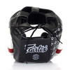Fairtex HG10 Headgear Head Guard Super Sparring - Black & White