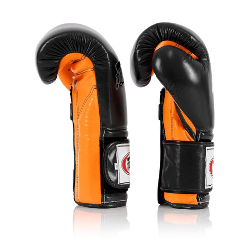 Fairtex BGV9 Mexican Style Black Orange Muay Thai Boxing Glove - Heavy Hitter