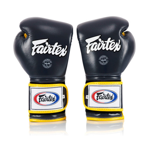 Fairtex BGV9 Mexican Style Blue Yellow Muay Thai Boxing Glove - Heavy Hitter