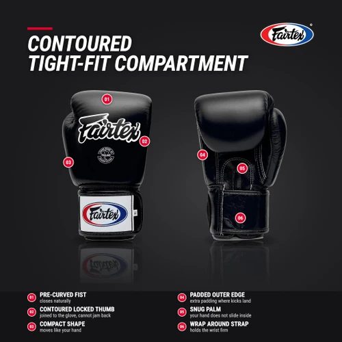 Fairtex BGV1 Muay Thai Boxing Glove - Solid Colors