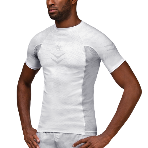 Ranked Short Sleeve Rash Guard - White - 1
