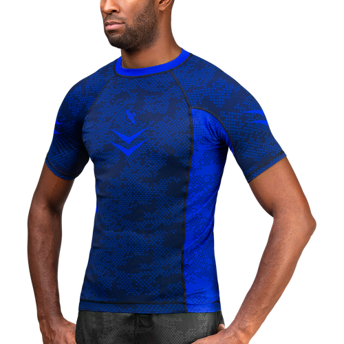 Ranked Short Sleeve Rash Guard - Blue - 1