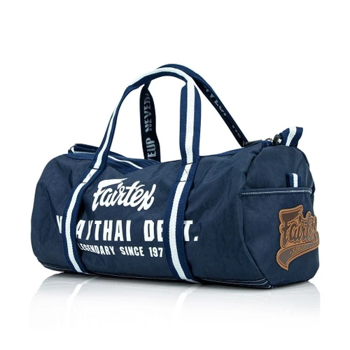 Fairtex Retro Style Barrel Bag (Navy Blue)