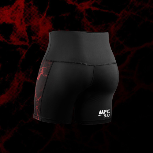 UFC BJJ Women’s Vale Tudo Shorts - Black/Red - 2