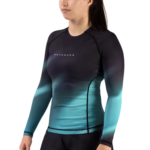 Women's Apex Nova Long Sleeve Rash Guard - Aurora Teal - 1