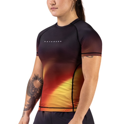 Women's Apex Nova Short Sleeve Rash Guard - Sunburst Orange - 1