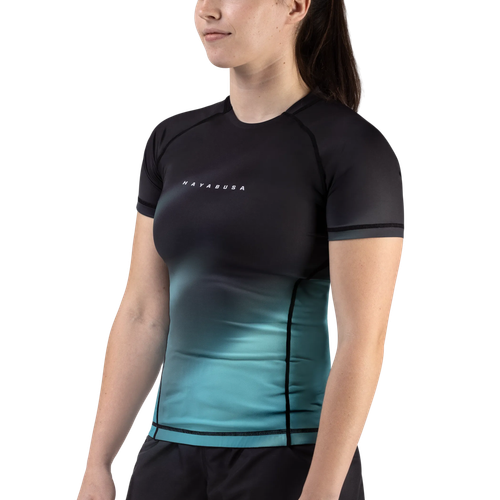 Women's Apex Nova Short Sleeve Rash Guard - Aurora Teal - 1