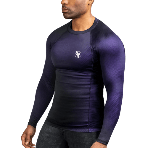 Fusion Long Sleeve Rash Guard - Black/Purple - 1