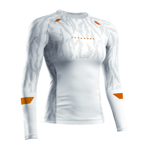 Women's Apex Vantage Long Sleeve Rash Guard - Ash White - 1