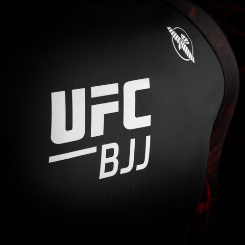 UFC BJJ Men’s Long Sleeve Rash Guard - Black/Red - 3