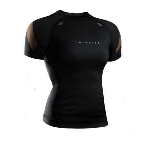 Women’s Pro Ranked Short Sleeve Rash Guard - Brown - 1