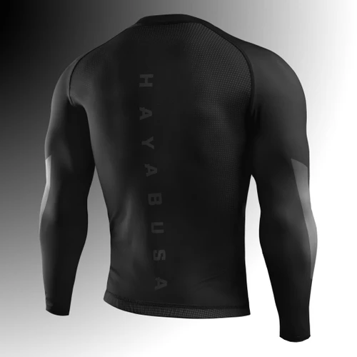 Men’s Apex Core Long Sleeve Rash Guard - Black - 2