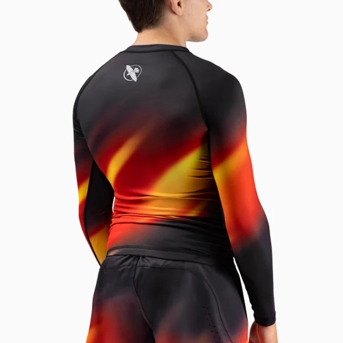 Men’s Apex Nova Long Sleeve Rash Guard - Sunburst Orange - 2