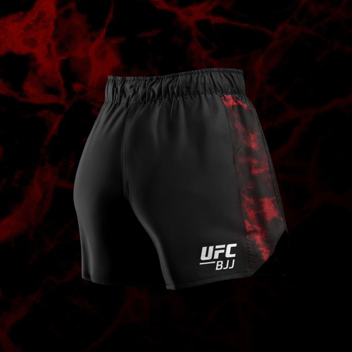 UFC BJJ Women’s Grappling Shorts - Black/Red - 2