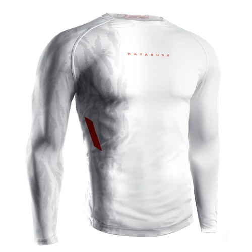 Men’s Apex Vantage Long Sleeve Rash Guard - Ash White - 1