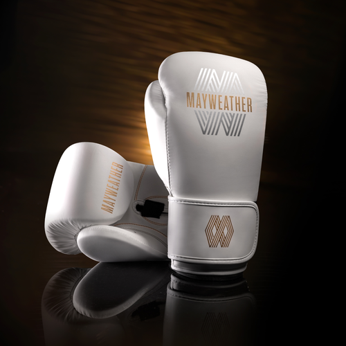Mayweather Core Boxing Gloves - White/Gold - 2