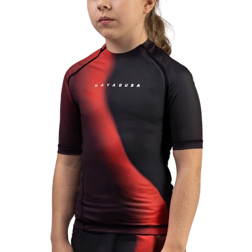Kids Apex Nova Short Sleeve Rash Guard - Eclipse Red - 1
