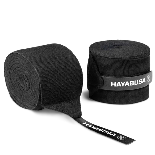 Gauze Boxing Hand Wraps - Black - 1